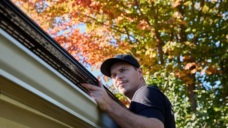 Finished gutter and fascia detail suited to Central Vancouver Island weather