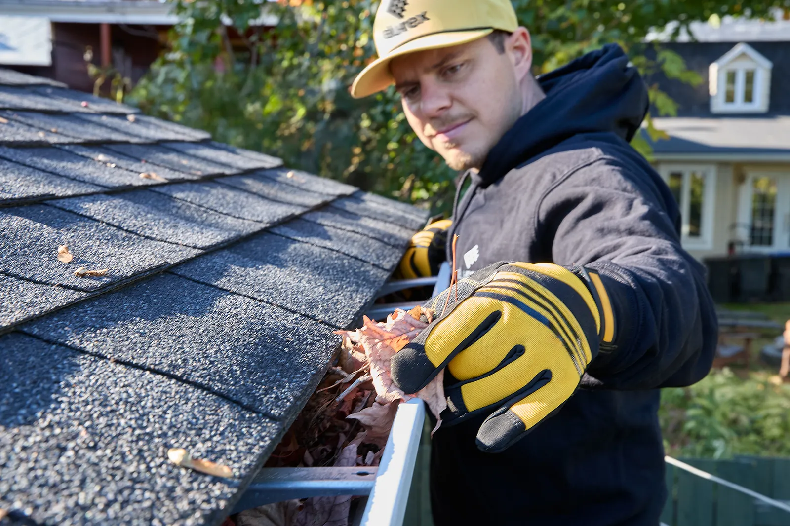 Finished exterior with new gutter run — Hank's Gutters & Exteriors, Central Vancouver Island