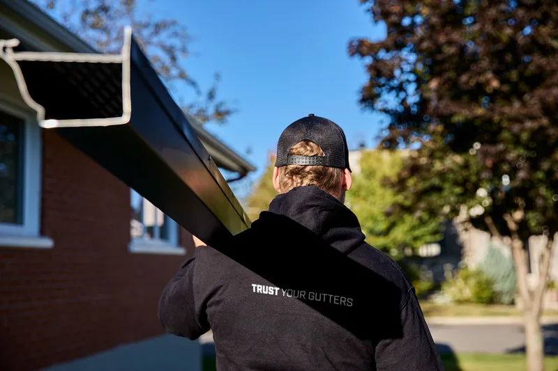 Professional installation of an Alu-Rex gutter guard